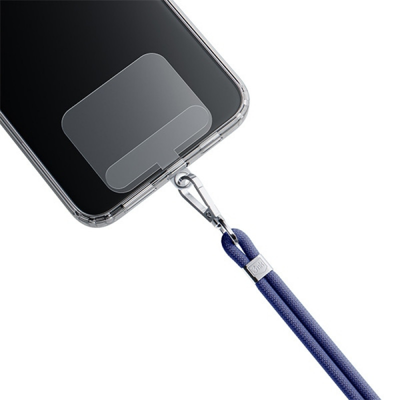 3MK EasyClip Phone Lanyard, Dark Blue / Silver