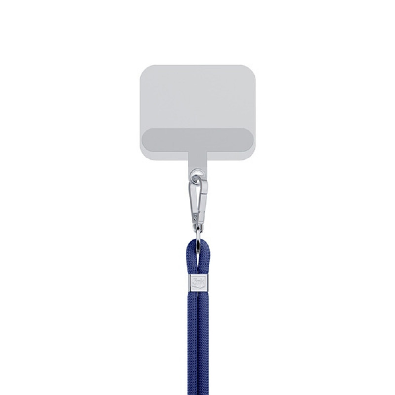 3MK EasyClip Phone Lanyard, Dark Blue / Silver