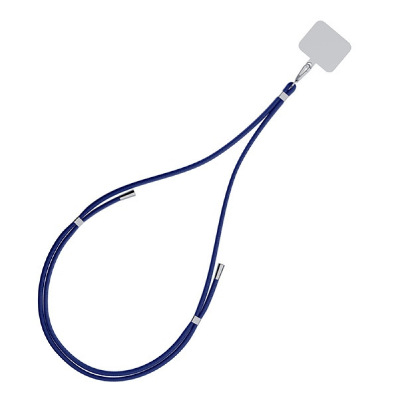 3MK EasyClip Phone Lanyard, Dark Blue / Silver