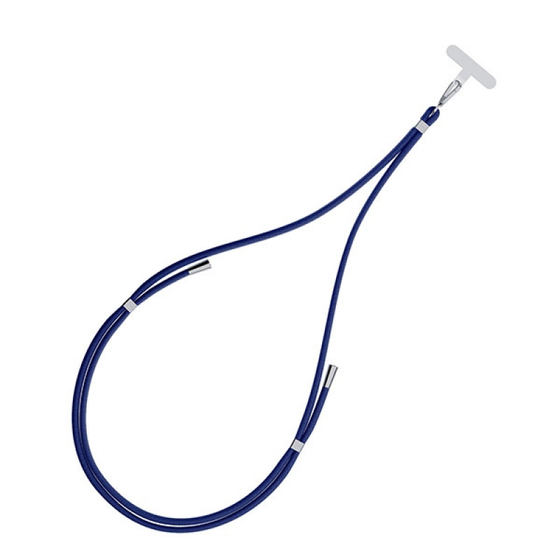 3MK EasyClip Phone Lanyard, Dark Blue / Silver