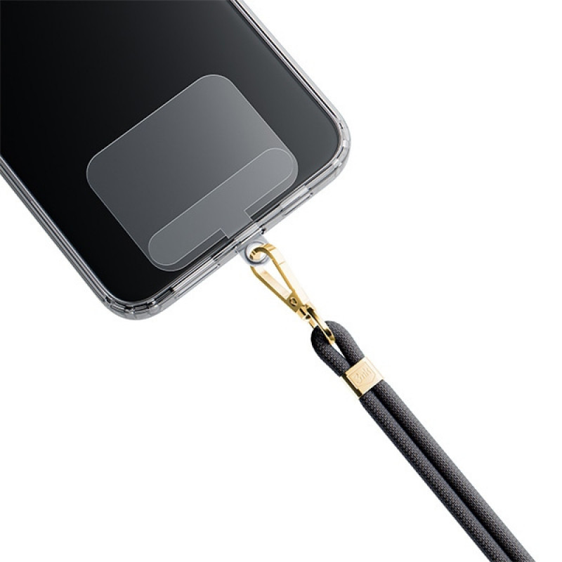 3MK EasyClip Phone Lanyard, Black / Gold