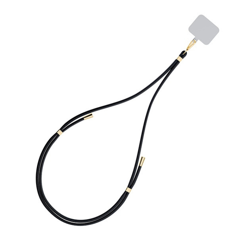 3MK EasyClip Phone Lanyard, Black / Gold