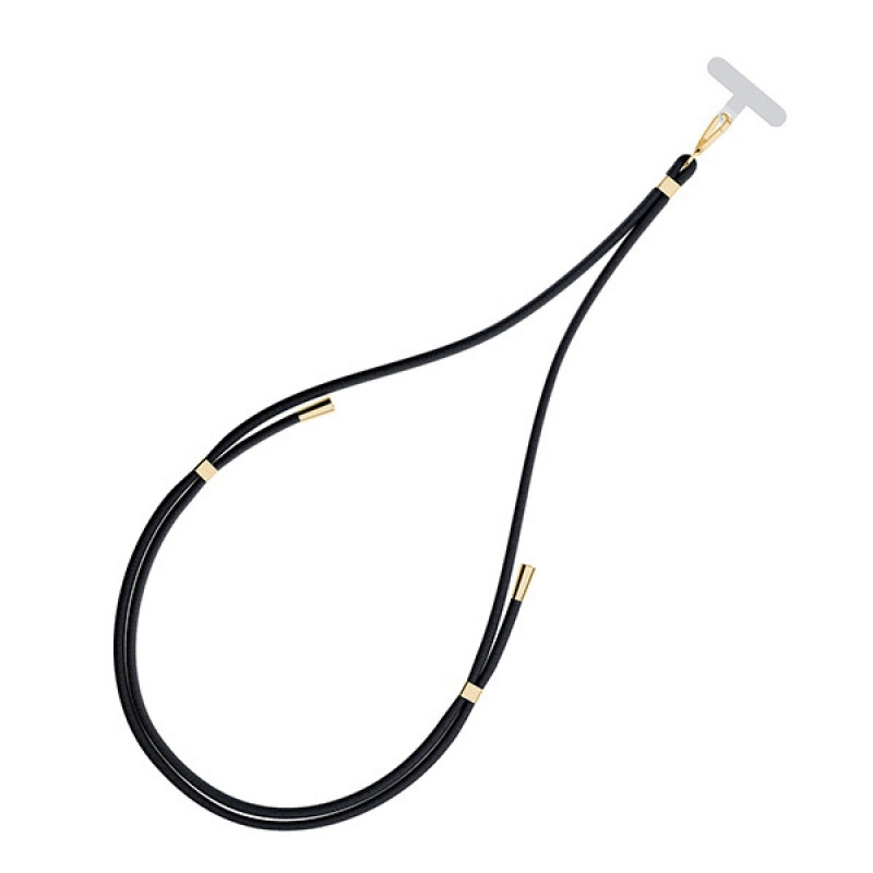 3MK EasyClip Phone Lanyard, Black / Gold