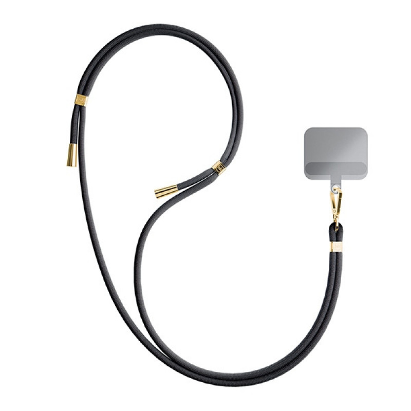 3MK EasyClip Phone Lanyard, Black / Gold