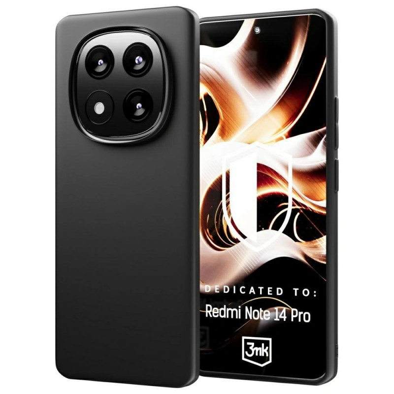3MK Matt Case for Xiaomi Redmi Note 14 Pro, black