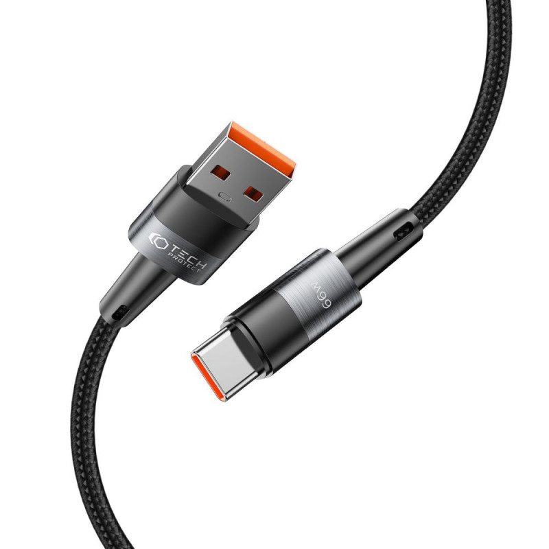 Tech-Protect UltraBoost USB-A/USB-C Cable 66W 6A 200 cm, Grey