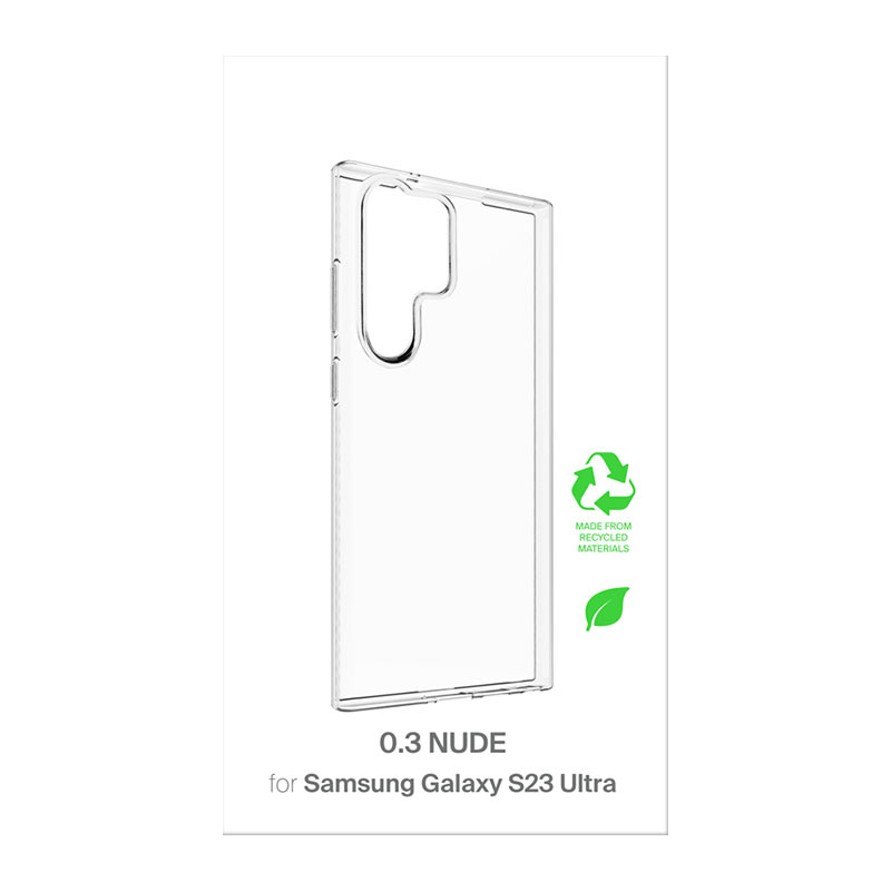 PURO 0.3 Nude Case for Samsung Galaxy S23 Ultra, Clear