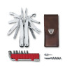 Victorinox Swiss Tool Spirit X Plus multi-tool, stainless steel, leather, 105 mm (3.0235.L)