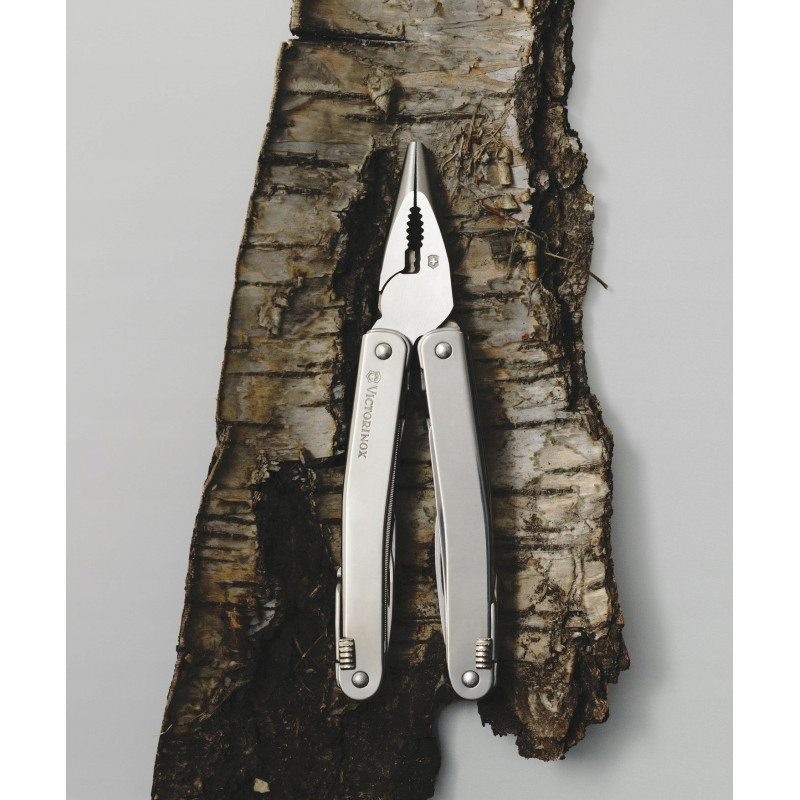 Victorinox Swiss Tool Spirit X Plus multi-tool, stainless steel, leather, 105 mm (3.0235.L)