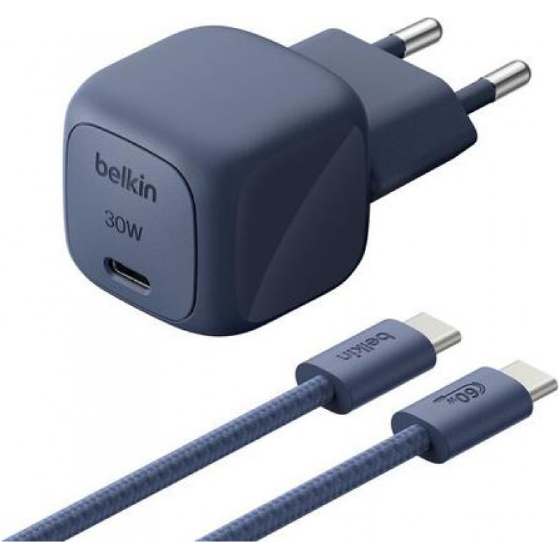 Belkin BoostCharge 30 W USB-C PD charger with PPS and 2 m USB-C cable (WCA008KQ2MBL-B6)