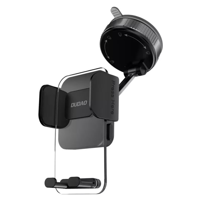 Dudao F24PLUS Car Phone Holder with Suction Cup for Dashboard, Black