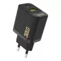 Dudao A27TEU PD 30W GaN Wall Charger, USB-A + USB-C, Black
