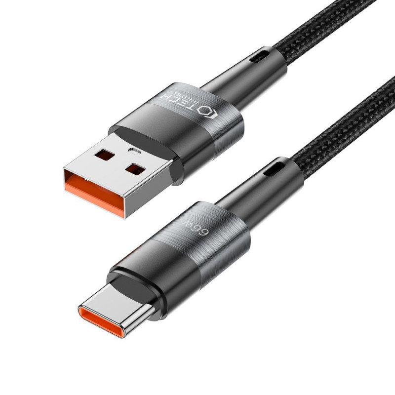 Tech-Protect Ultraboost USB-A / USB-C cable, 66W, 6A, 50 cm, Grey