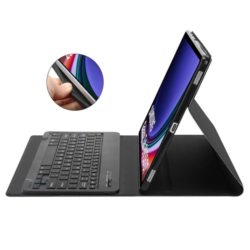 Tech-Protect SmartCase Pen Samsung Galaxy Tab S9 FE+ case with keyboard, Black
