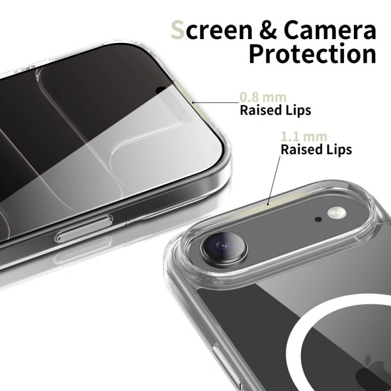 Tech-Protect Flexair Hybrid CC MagSafe case for Apple iPhone Air, clear