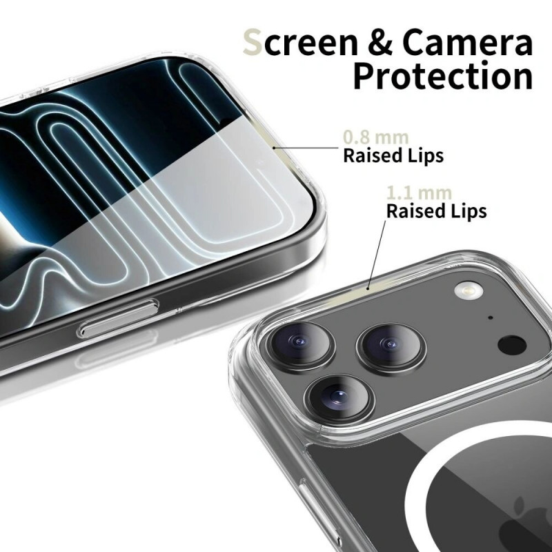 Tech-Protect Flexair Hybrid CC MagSafe case for Apple iPhone 17 Pro Max, clear