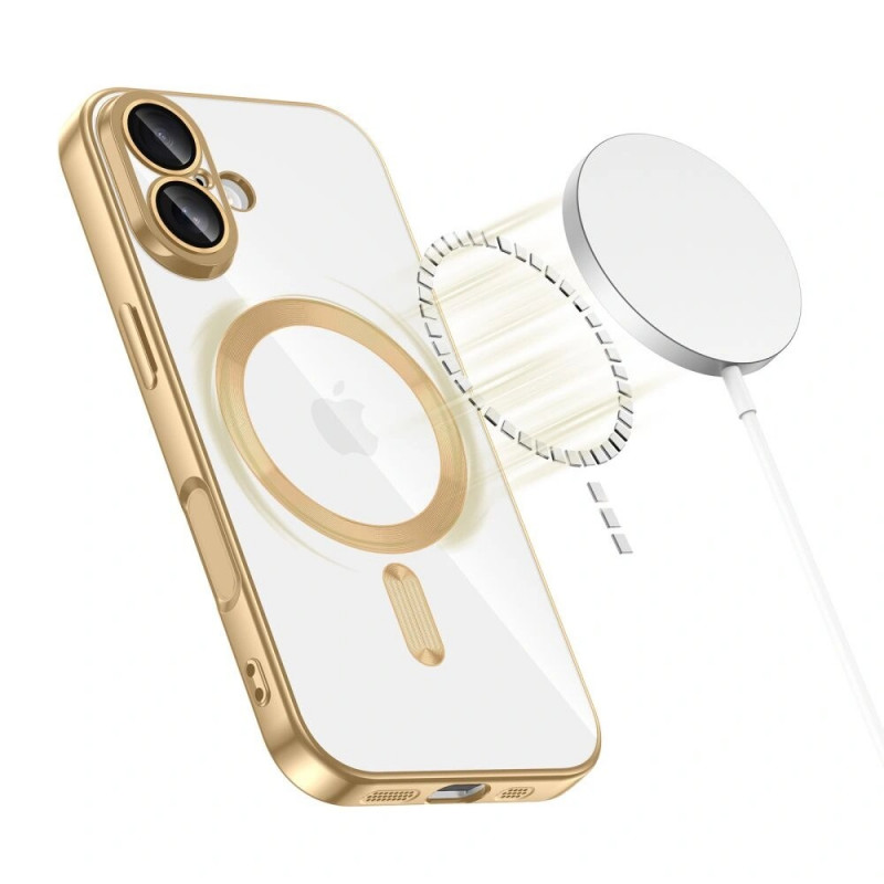 Tech-Protect MagFlex MagSafe case for Apple iPhone 17, shiny gold