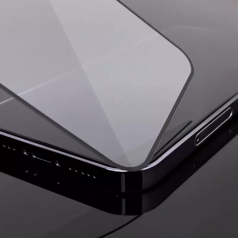 Wozinsky Super Tough Full Glue Tempered Glass with Case Friendly Frame for iPhone 14 Plus / 13 Pro Max, Black