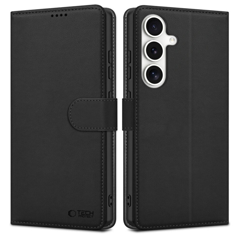 Tech-Protect Wallet case for Samsung Galaxy S25, black