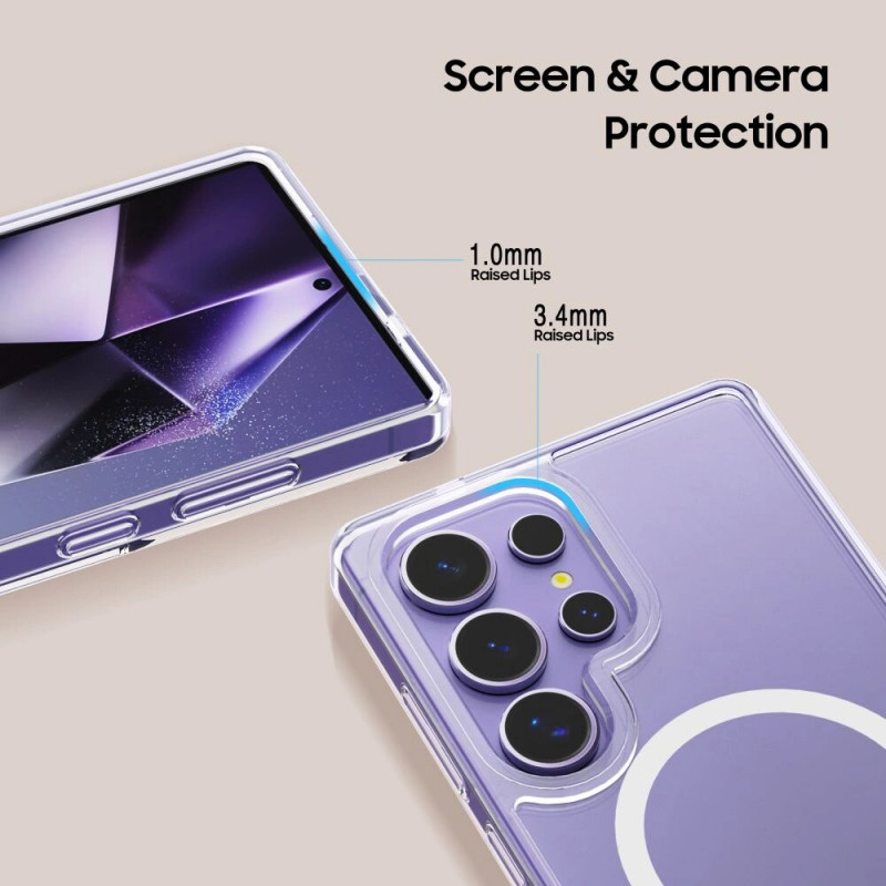 Tech-Protect Flexair Hybrid MagSafe case for Samsung Galaxy S25 Ultra, clear