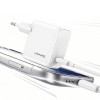 USAMS CC339 T76 45W GaN USB-C wall charger with SJ711 USB-C to USB-C cable (1 m), white