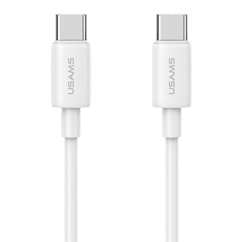 USAMS CC339 T76 45W GaN USB-C wall charger with SJ711 USB-C to USB-C cable (1 m), white