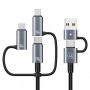 USAMS Sufeng Series SJ737 6-in-1 charging and data cable, 240W, digital display, aluminium alloy, 1.2 m