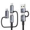 USAMS Sufeng Series SJ737 6-in-1 charging and data cable, 240W, digital display, aluminium alloy, 1.2 m