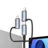 USAMS Sufeng Series SJ737 6-in-1 charging and data cable, 240W, digital display, aluminium alloy, 1.2 m
