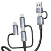 USAMS Sufeng Series SJ737 6-in-1 charging and data cable, 240W, digital display, aluminium alloy, 1.2 m