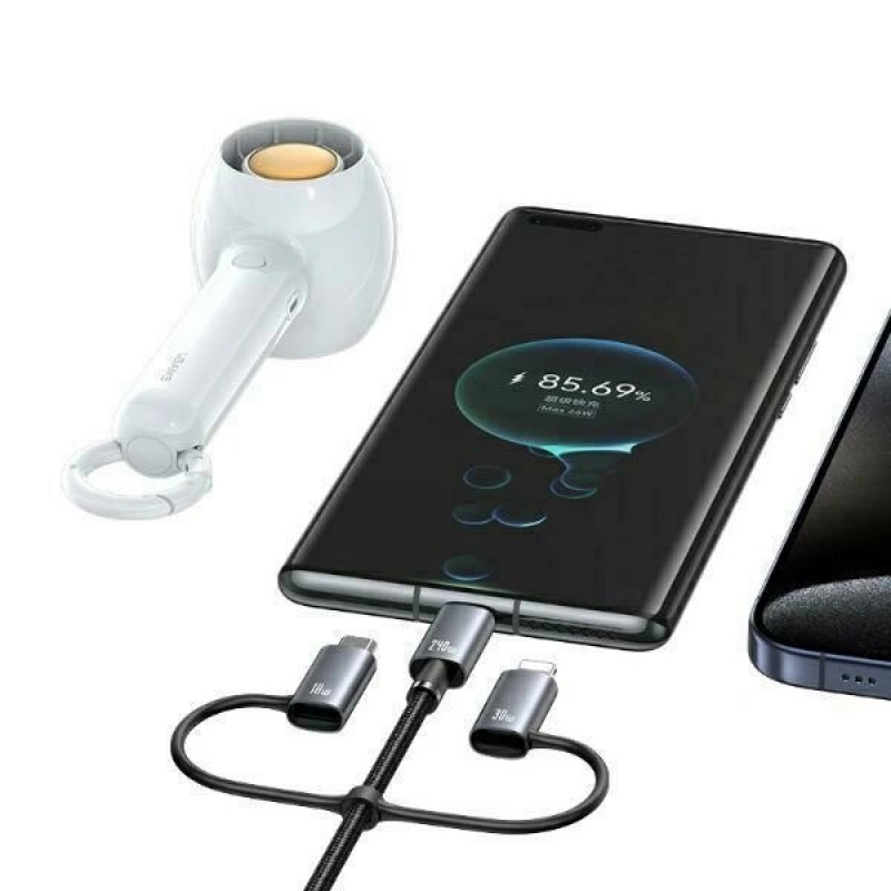 USAMS Sufeng Series SJ737 6-in-1 charging and data cable, 240W, digital display, aluminium alloy, 1.2 m