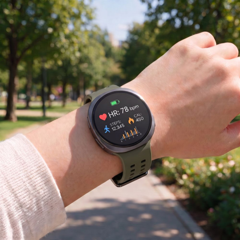 Tech-Protect Silicone Air Strap for Samsung Galaxy Watch 8 / 9 / Classic 40 / 44 / 46 mm, Olive Green