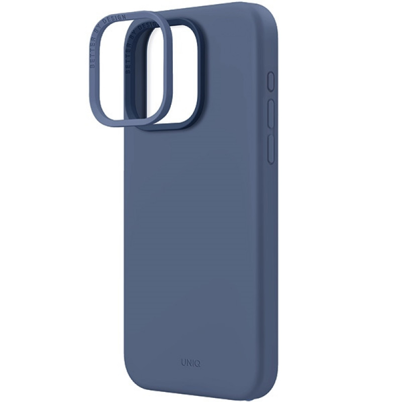 UNIQ Lino Hue Case for Apple iPhone 15 Pro Max, MagClick Charging, navy blue