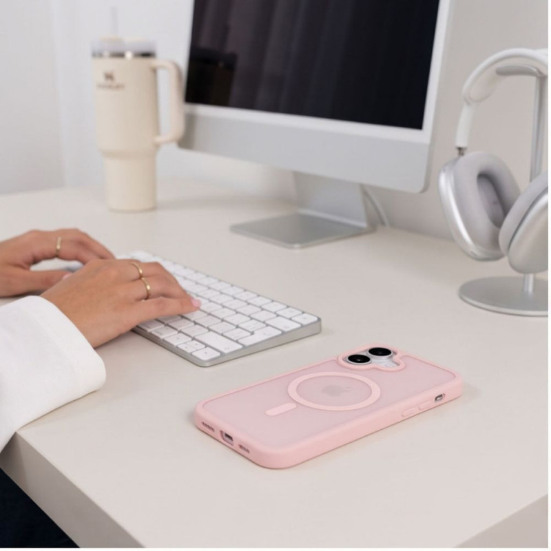 Tech-Protect BasicMag MagSafe Case for Apple iPhone 17, Matte Pink