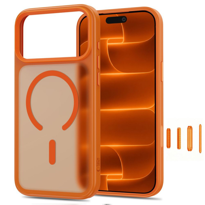 Tech-Protect Magmat MagSafe CC Case for Apple iPhone 17 Pro / 18 Pro, Matte Cosmic Orange