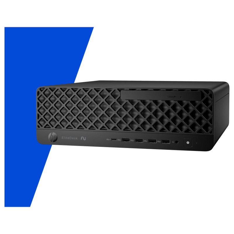 HP EliteDesk 8 SFF G2a Desktop PC, AMD Ryzen AI 5 435, 16 GB RAM, 512 GB SSD, Windows 11 Pro, 3-year support
