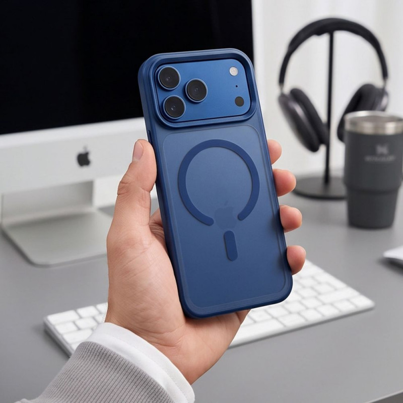 Tech-Protect Magmat MagSafe CC Case for Apple iPhone 17 Pro / 18 Pro, Matte Deep Blue