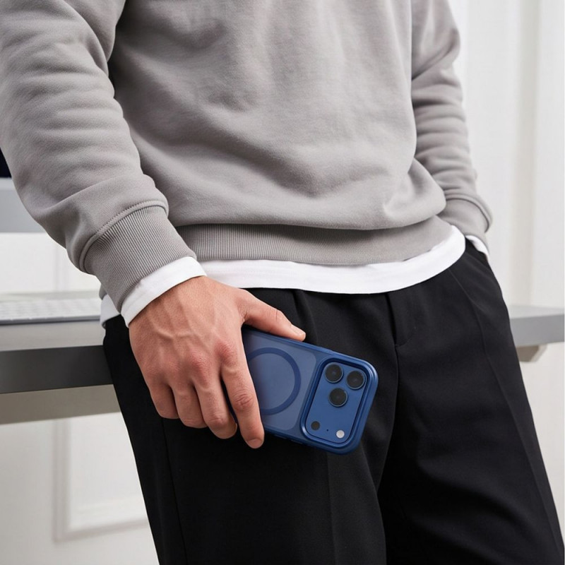 Tech-Protect Magmat MagSafe CC Case for Apple iPhone 17 Pro Max / 18 Pro Max, Matte Deep Blue