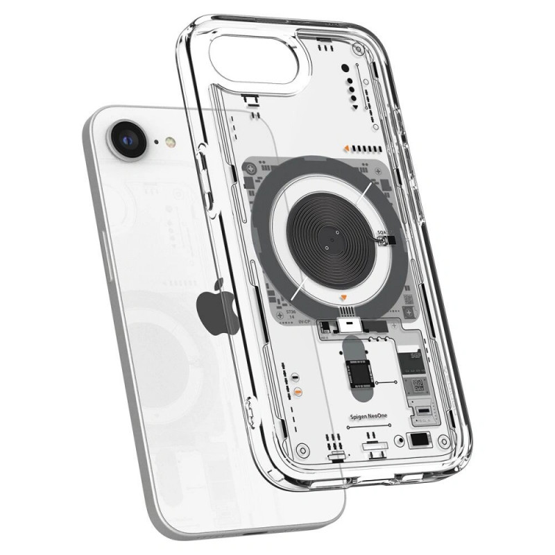 Spigen Ultra Hybrid Mag MagSafe Case for Apple iPhone 17e / 16e, Neo One, Transparent