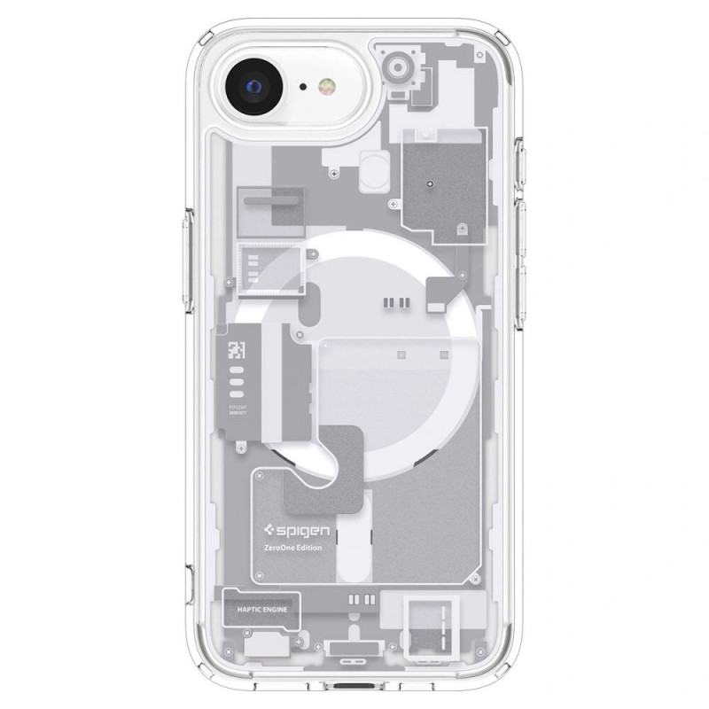 Spigen Ultra Hybrid Mag MagSafe Case for Apple iPhone 17e / 16e, Zero One, White