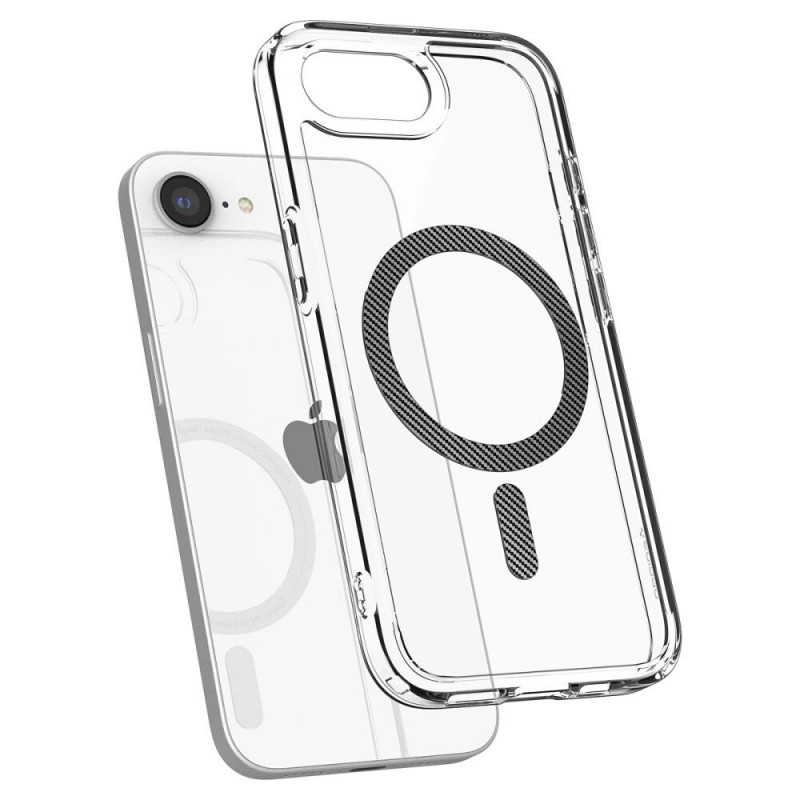 Spigen Ultra Hybrid Mag MagSafe Case for Apple iPhone 17e / 16e, Carbon Fiber