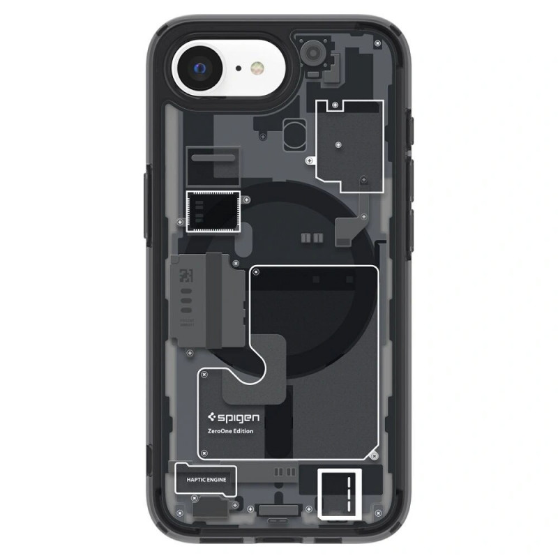 Spigen Ultra Hybrid Mag MagSafe Case for Apple iPhone 17e / 16e, Zero One Black