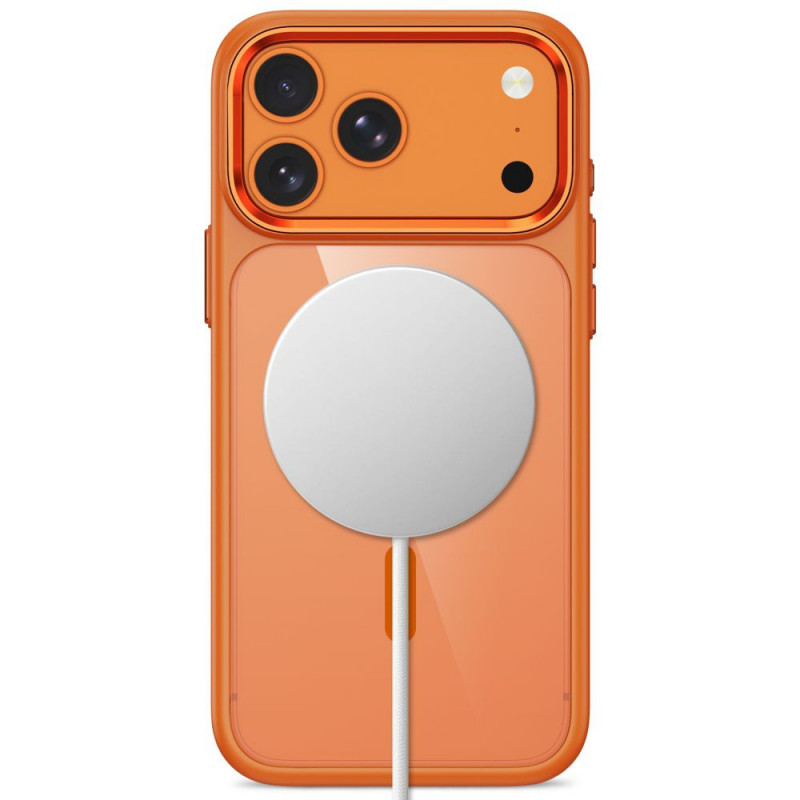 Tech-Protect Magmat MagSafe CC Case for Apple iPhone 17 Pro / 18 Pro, Cosmic Orange / clear