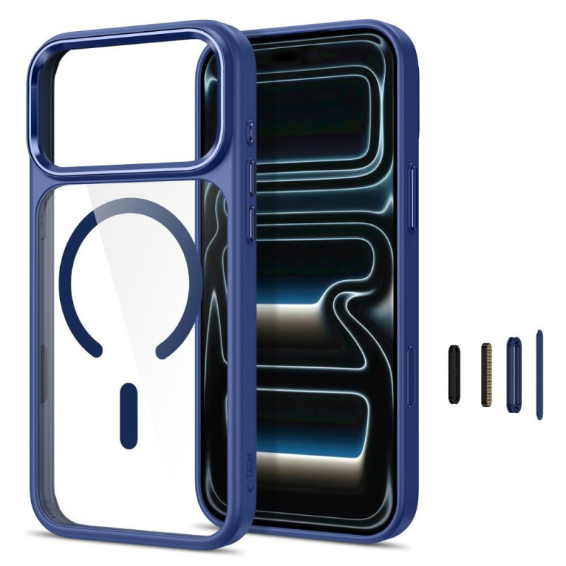 Tech-Protect Magmat MagSafe CC Case for Apple iPhone 17 Pro / 18 Pro, Deep Blue / clear