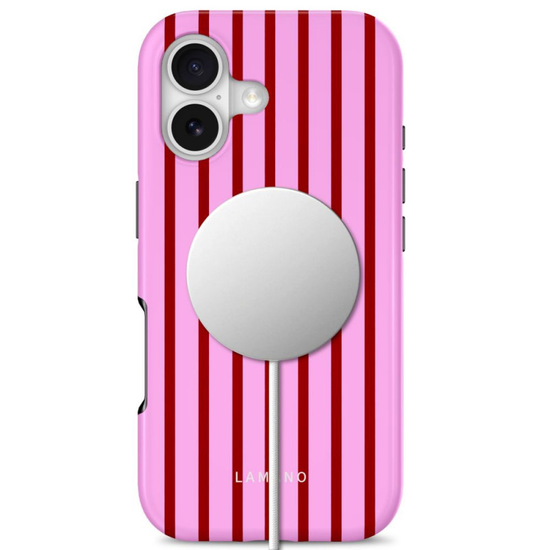 Tech-Protect Lamano MagSafe Case for Apple iPhone 17, Candy Crush, red and pink