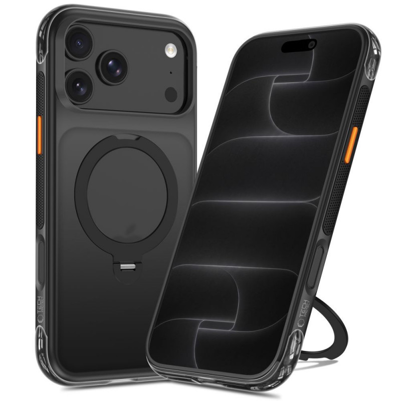 Tech-Protect MagAir Stand MagSafe CC Case for Apple iPhone 17 Pro Max / 18 Pro Max, Matte Black