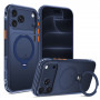 Tech-Protect MagAir Stand MagSafe CC Case for Apple iPhone 17 Pro / 18 Pro, Matte Deep Blue