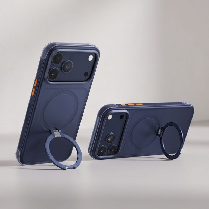 Tech-Protect MagAir Stand MagSafe CC Case for Apple iPhone 17 Pro / 18 Pro, Matte Deep Blue