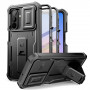 Tech-Protect Kevlar Cam+ 2-Set Rugged Case for Samsung Galaxy A17 / A18 4G / 5G, Black