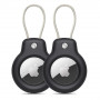 Tech-Protect Rough Vein Case for Apple AirTag, Black (2 pcs)
